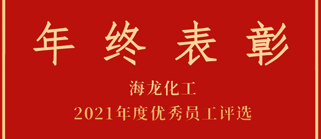 <strong>表彰！海龍化工2021年度優(yōu)秀員工優(yōu)秀部門評(píng)選</strong>